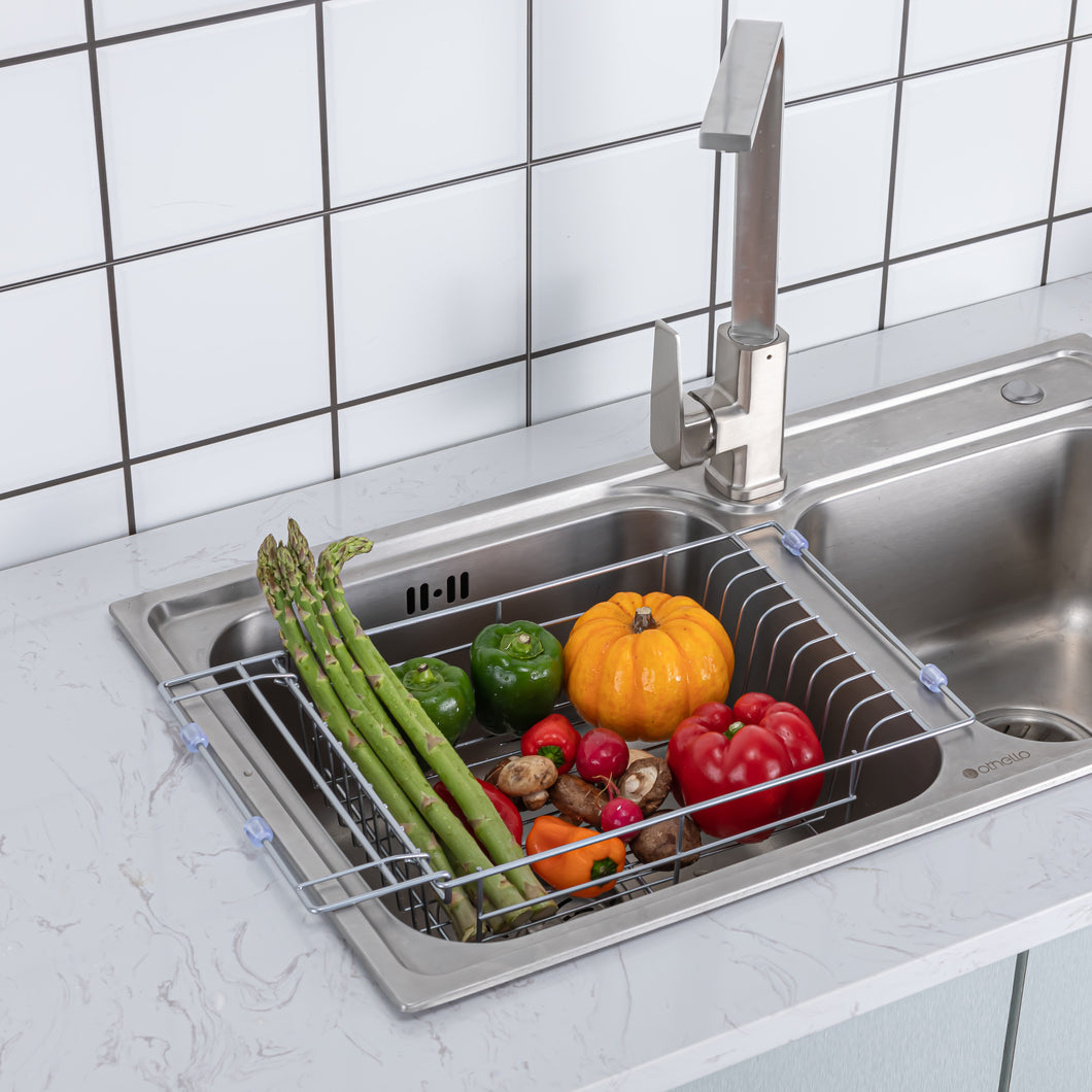 Premium Racks Professional Over The Sink Dish Rack - Fully Customizable -  Multipurpose - Large Capacity (Stainless Steel)