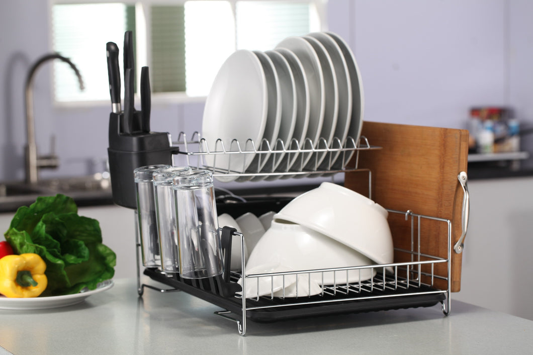 Popity home Dish Rack,Dish Drying Rack with 304 Stainless Metal