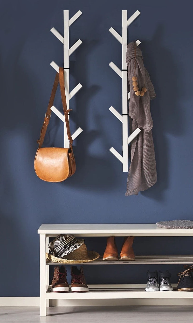 QT Premium Modern Wall Mounted Coat Rack with 8 Square Hooks – QT Home Decor