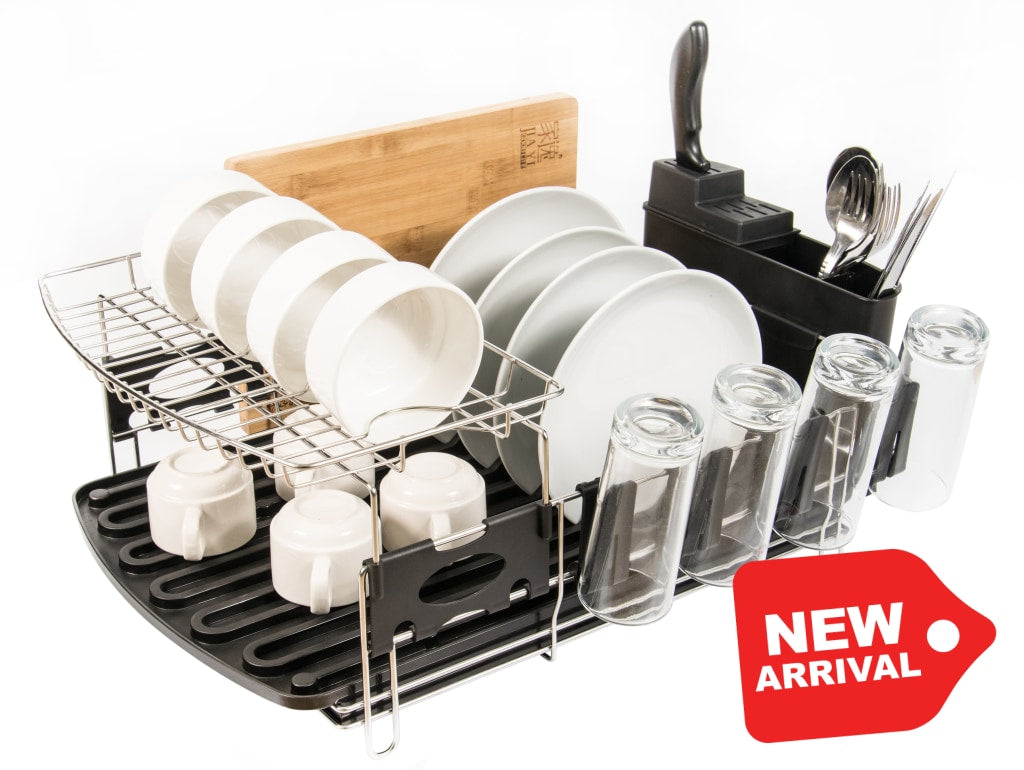 NEW---PremiumRacks Large Professional Dish Rack - 304 Stainless Steel