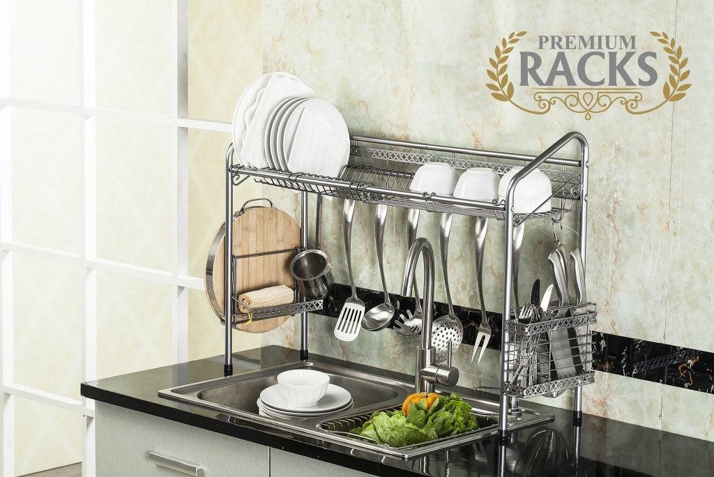Premium Racks Professional Over the Sink Stainless Steel Dish Rack